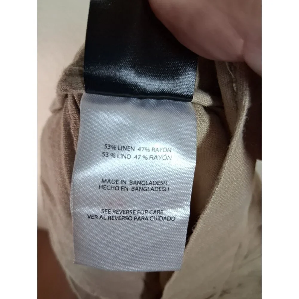 NWT Express Linen Shorts Casual Summer Beach Vacation Beige Size 4 - Picture 6 of 7